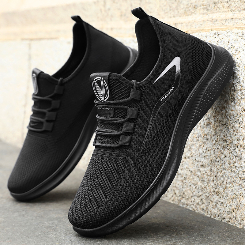 ⏰LAST DAY - 50% OFF🛒Men's Hands Free Slip On Oxford Shoes – Ultra Comfortable knitted fabric shoes, Lightweight Casual Walking Sneakers, Comfortable Dress Shoes, Mesh Urban Shoes for Business & Daily Wear