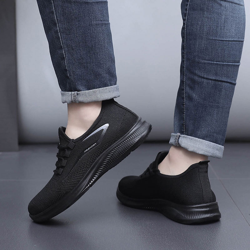 ⏰LAST DAY - 50% OFF🛒Men's Hands Free Slip On Oxford Shoes – Ultra Comfortable knitted fabric shoes, Lightweight Casual Walking Sneakers, Comfortable Dress Shoes, Mesh Urban Shoes for Business & Daily Wear