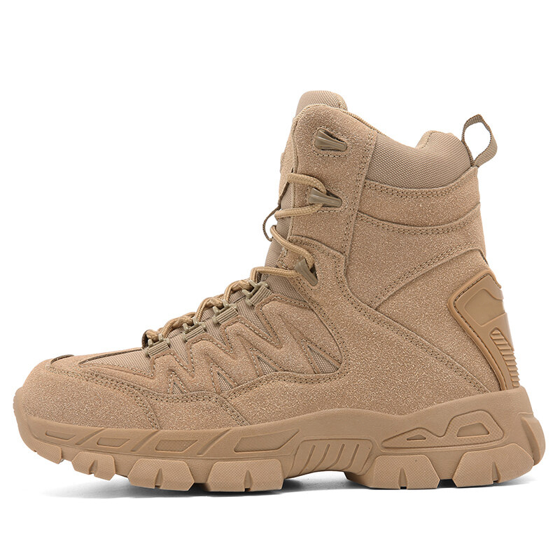 Men Outdoor Desert Tactical Combat Boots Waterproof Non-Slip Hiking Boots (Durability Upgrade)