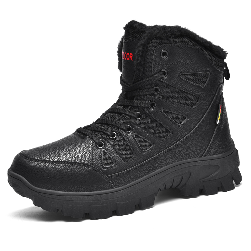 (🎁Free Socks Giveaway🧦) Men Combat Boots Waterproof Non-Slip Hiking Boots Anti-Puncture Anti-Sprain Work Boots