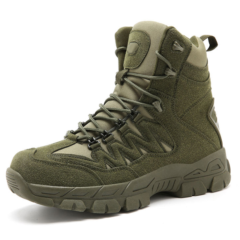Men Outdoor Desert Tactical Combat Boots Waterproof Non-Slip Hiking Boots (Durability Upgrade)