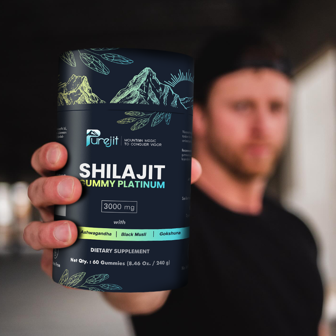 PUREJIT© 100% PURE HIMALAYAN SHILAJIT GUMMY GOLD