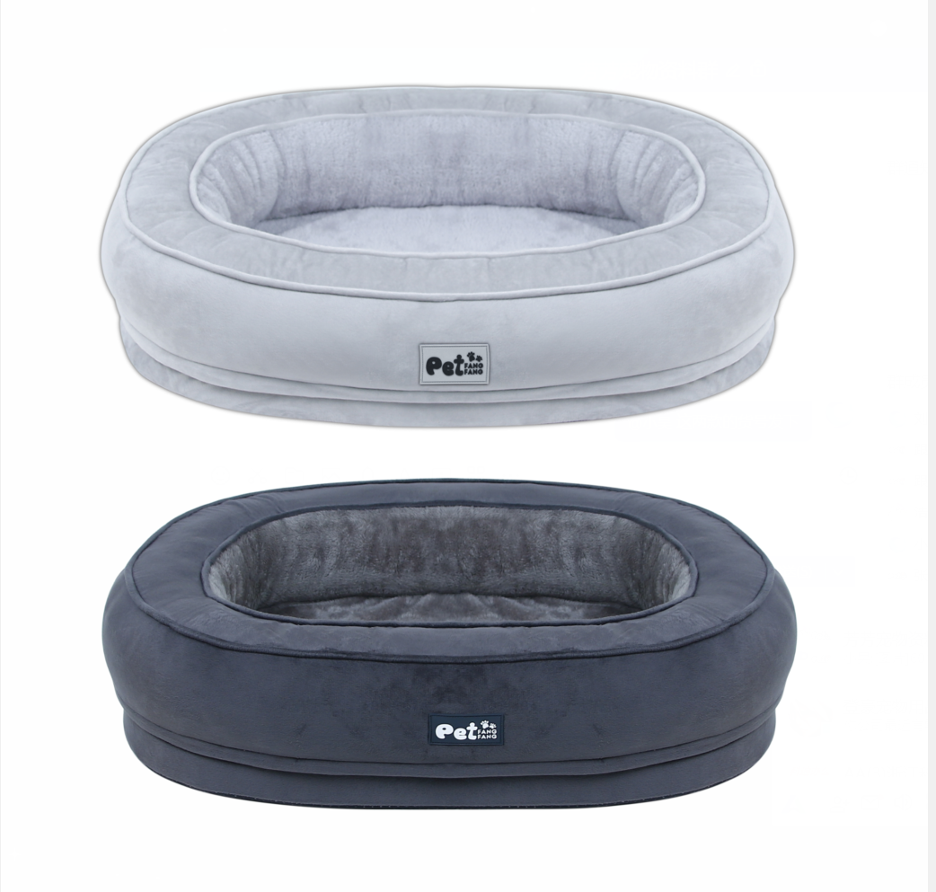 PetFangFang 6016-0124 Arctic Velvet Oval Kennel enclosed cat cave bed