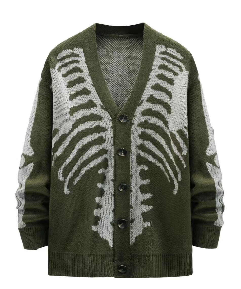 Halloween Jacquard Knit Cardigan