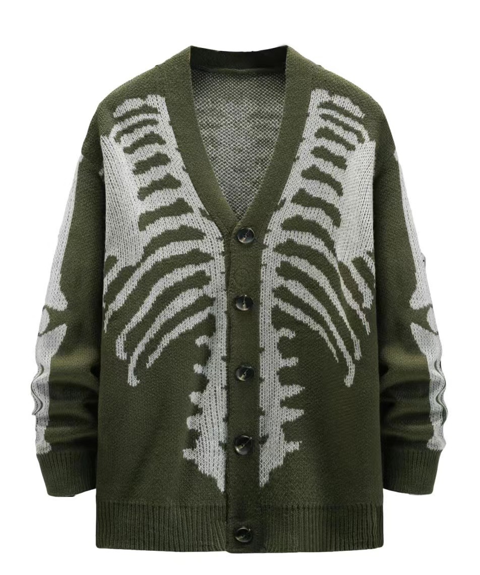 Halloween Jacquard Knit Cardigan