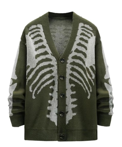 Halloween Jacquard Knit Cardigan