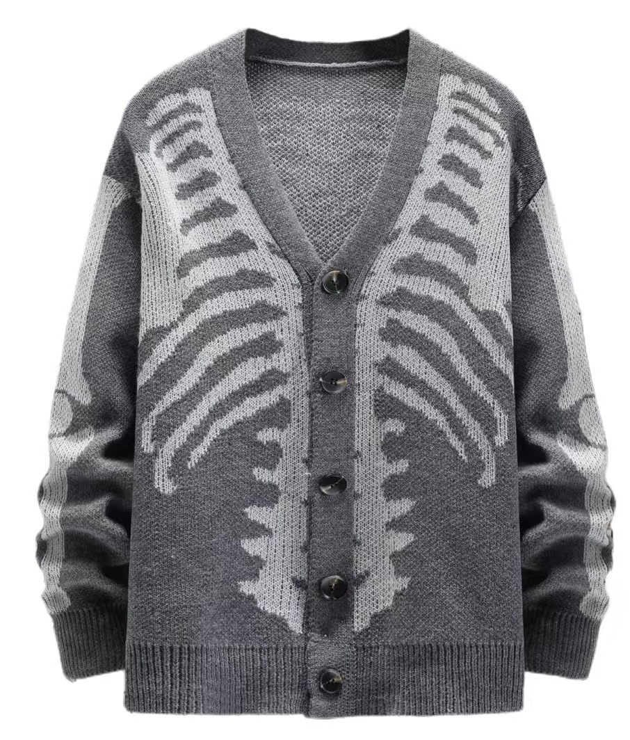 Halloween Jacquard Knit Cardigan