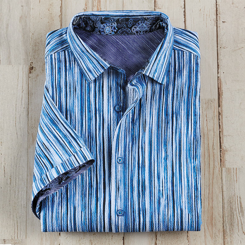 Seersucker Striped Shirt