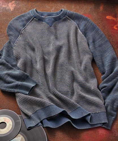 Vintage Textured Crewneck Sweater