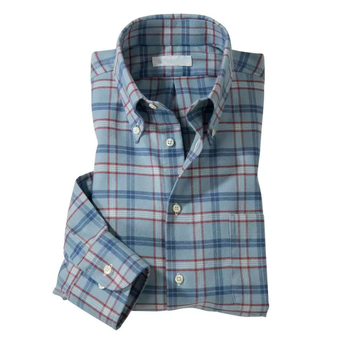 Check Stripe Button-Down Shirt