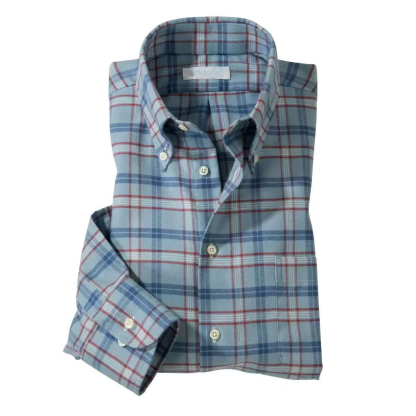 Check Stripe Button-Down Shirt