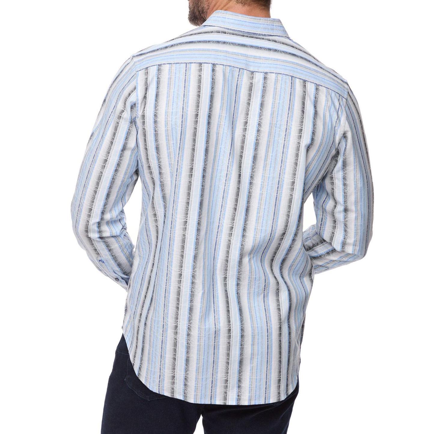 Dreamy Blue And White Casual And Elegant Shirt