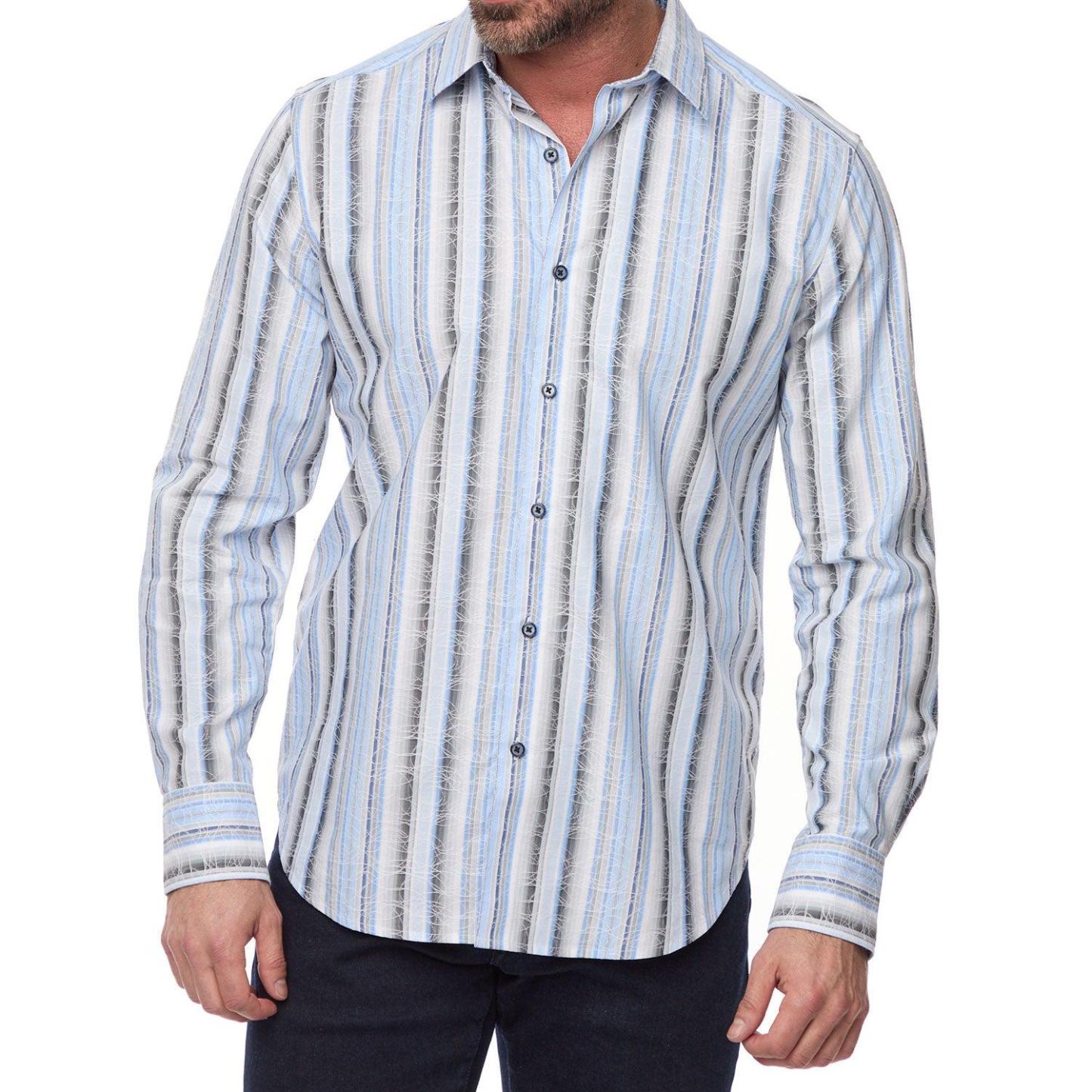 Dreamy Blue And White Casual And Elegant Shirt