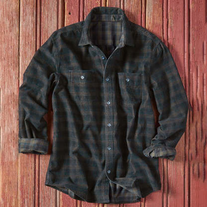 Casual Plaid Pocket Shirt