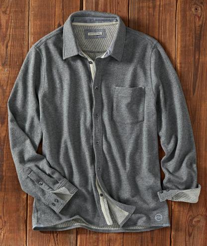Elegant Grey Plaid Lapel Shirt