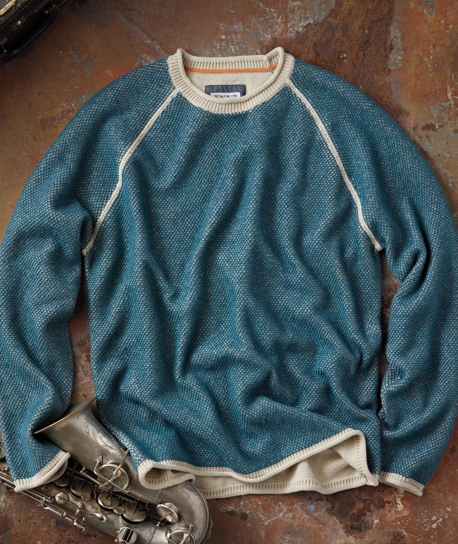 Checkered Casual Crew Neck Sweater