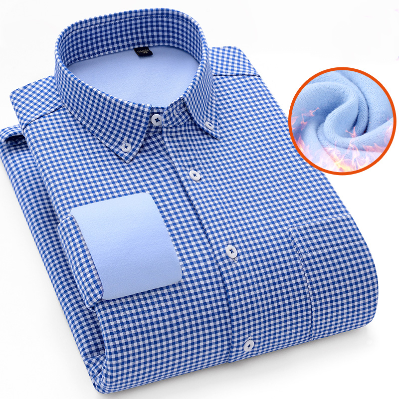 Plaid Thickened Thermal Shirt