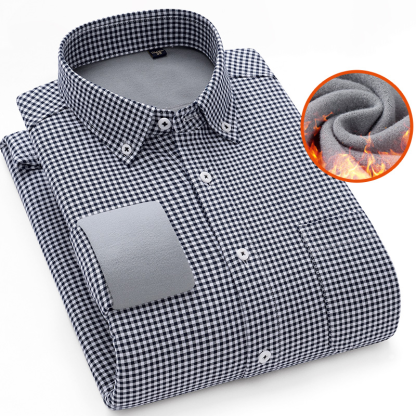 Plaid Thickened Thermal Shirt