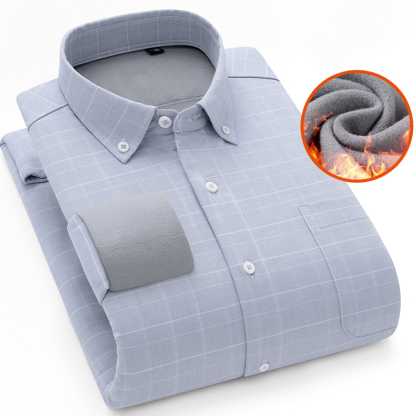 Pinstripe Check Long-Sleeved Shirt