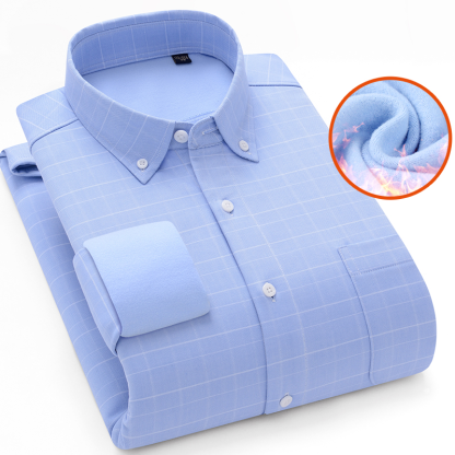 Pinstripe Check Long-Sleeved Shirt