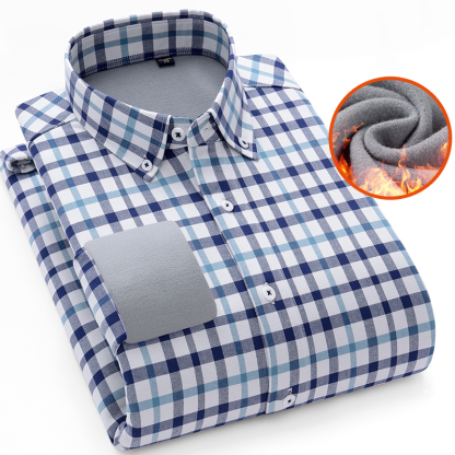 Check Lapel Business Shirt