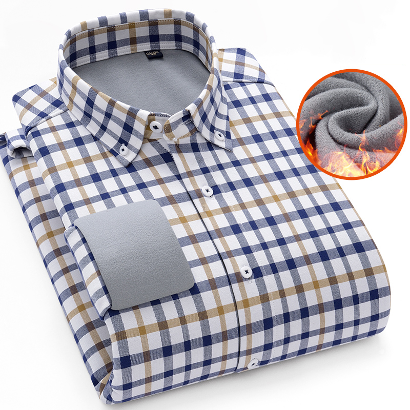 Check Lapel Business Shirt