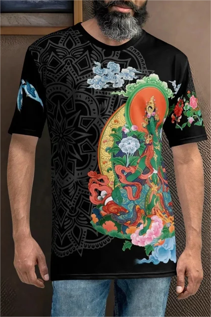 Colorful Pattern Short Sleeves
