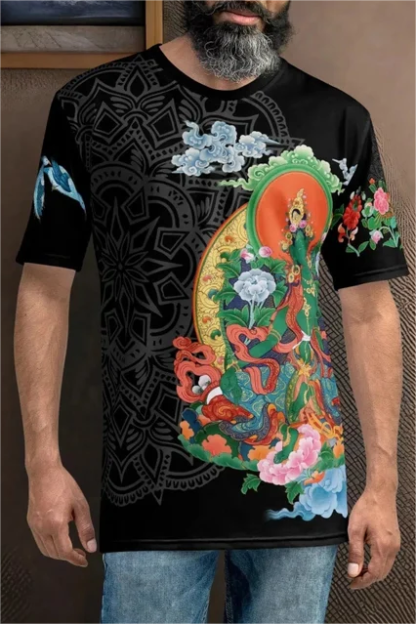 Colorful Pattern Short Sleeves
