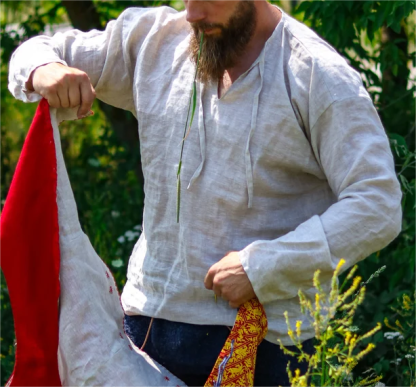 Vintage Natural Long Sleeve Shirt