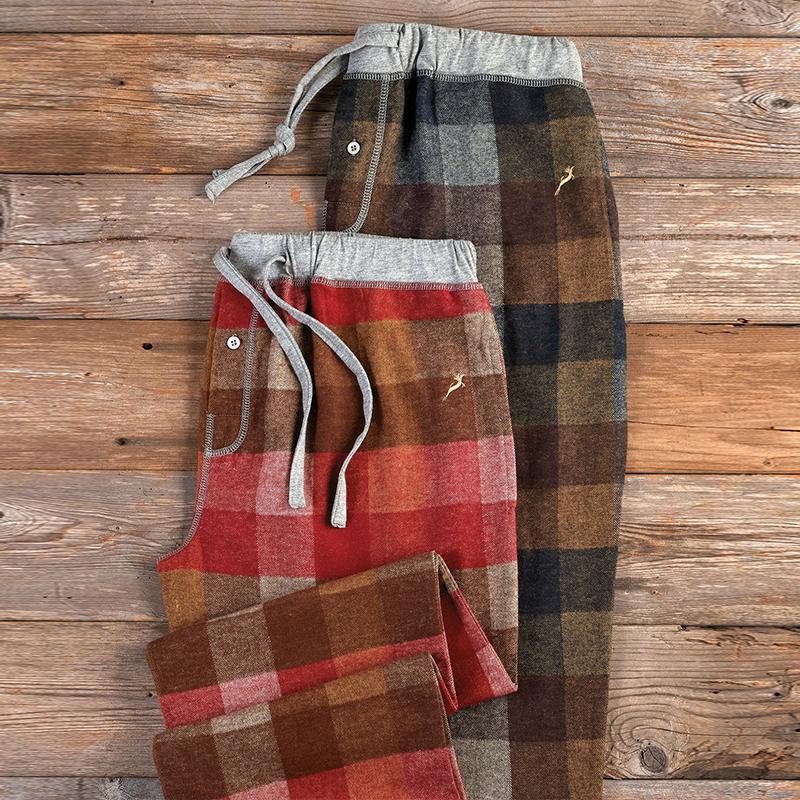 Checked Flannel Trousers