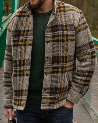 Warm Wool Plaid Jacket