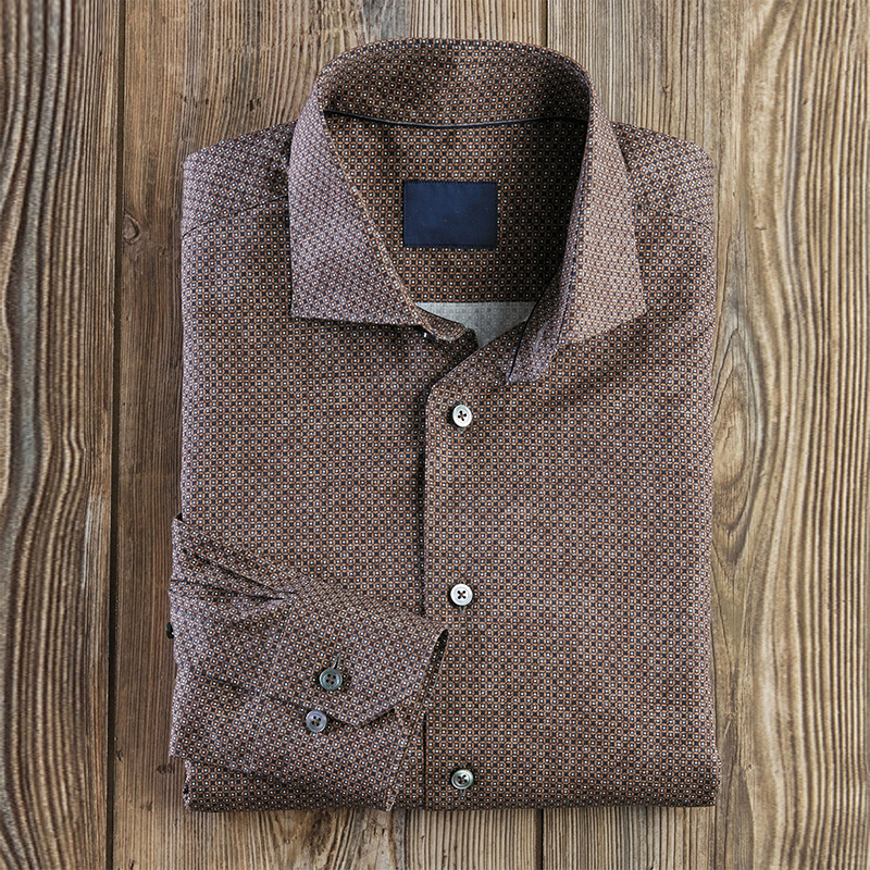 Simple Printed Long-Sleeved Shirt