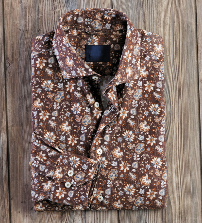 Floral Baby Cord Long Sleeve Shirt