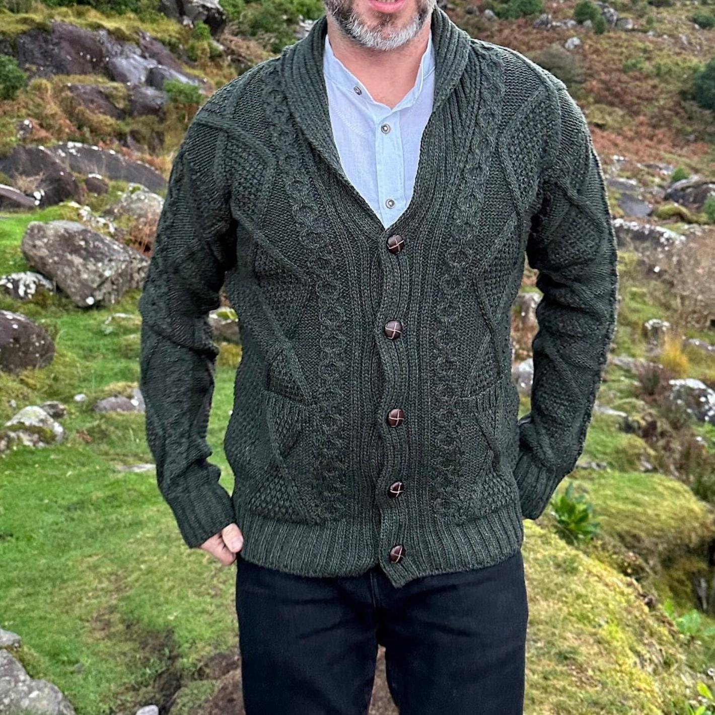Button-Down V-Neck Cardigan