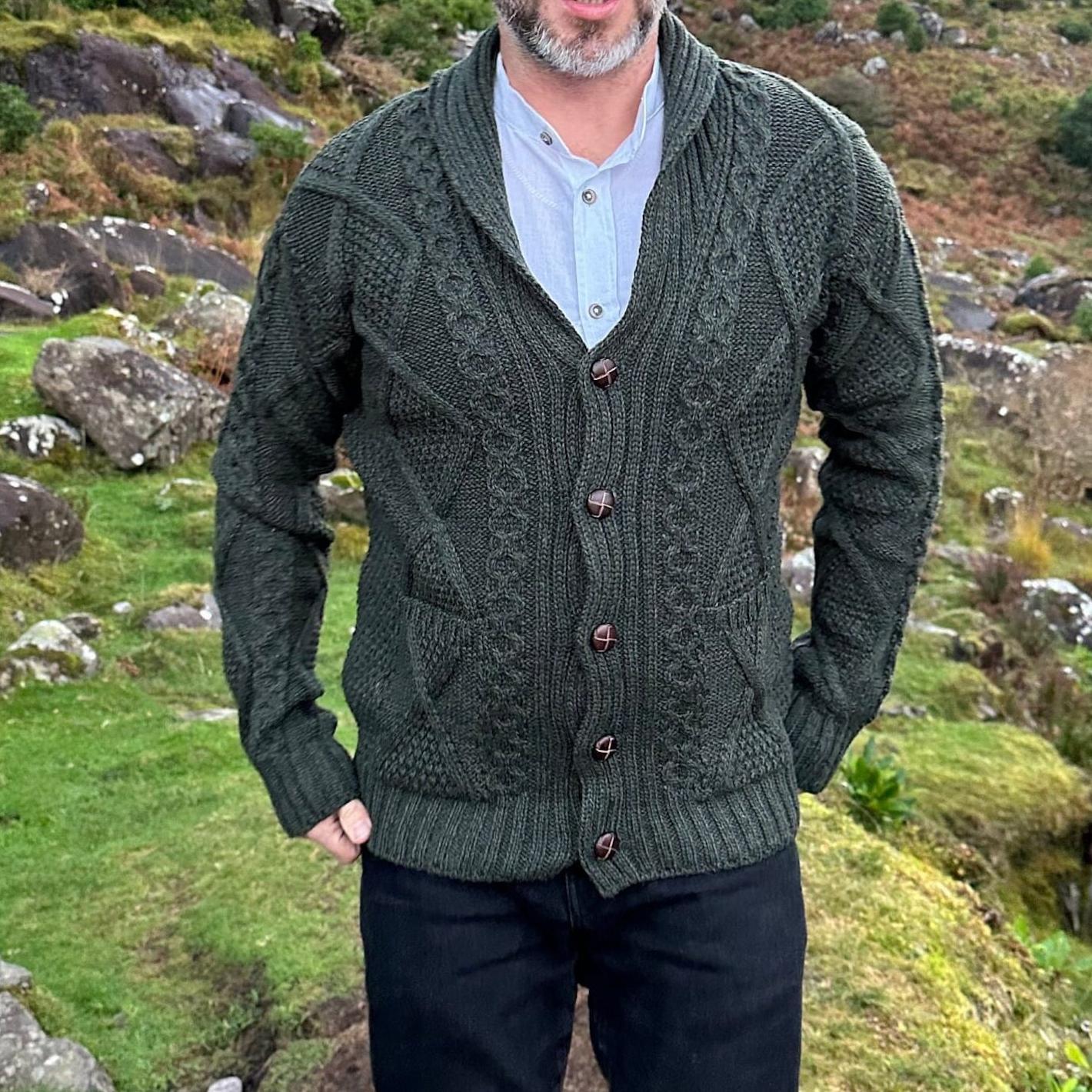 Button-Down V-Neck Cardigan