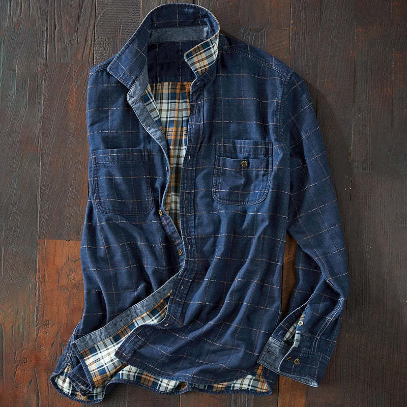 Casual Plaid Pocket Shirt