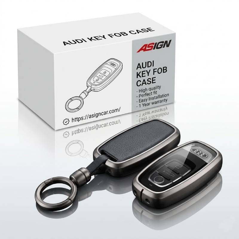 Asign Audi OEM-Style Precision Alloy Key Fob Protective Cover