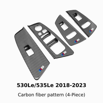 Asign Carbon Fiber & Stainless Steel Window Switch Frame Covers for BMW 1-7 Series, X1-X5 – 4PCS Interior Upgrade