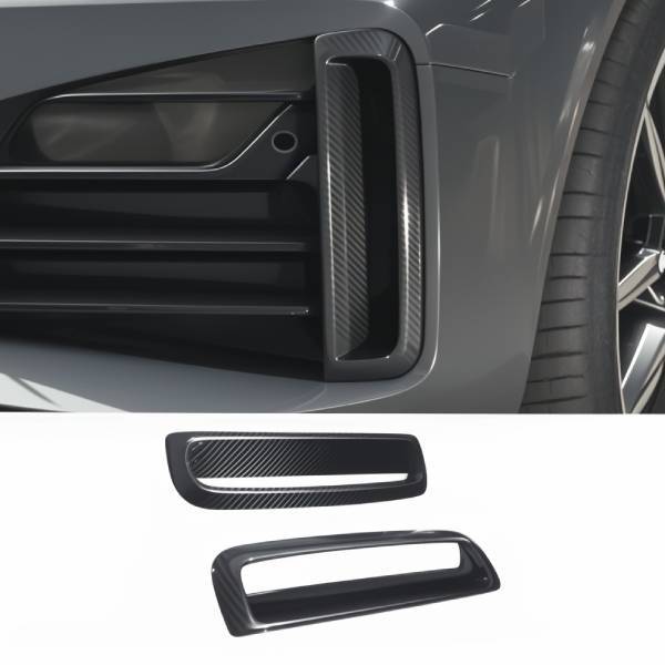 Asign Real Carbon Fiber Front Bumper Side Intake Grille Trim for 2022-2024 BMW 4 Series /i4