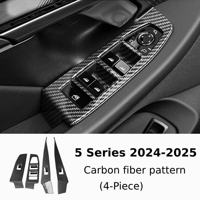 Asign Carbon Fiber & Stainless Steel Window Switch Frame Covers for BMW 1-7 Series, X1-X5 – 4PCS Interior Upgrade