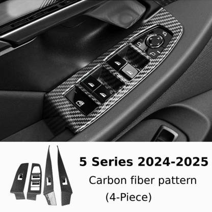 Asign Carbon Fiber & Stainless Steel Window Switch Frame Covers for BMW 1-7 Series, X1-X5 – 4PCS Interior Upgrade