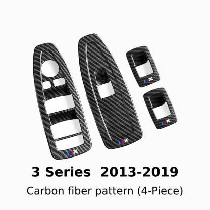 Asign Carbon Fiber & Stainless Steel Window Switch Frame Covers for BMW 1-7 Series, X1-X5 – 4PCS Interior Upgrade