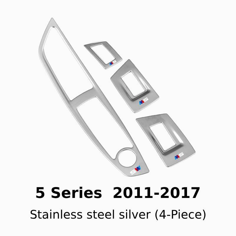 Asign Carbon Fiber & Stainless Steel Window Switch Frame Covers for BMW 1-7 Series, X1-X5 – 4PCS Interior Upgrade