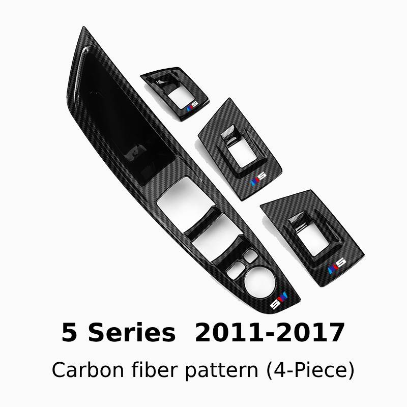Asign Carbon Fiber & Stainless Steel Window Switch Frame Covers for BMW 1-7 Series, X1-X5 – 4PCS Interior Upgrade