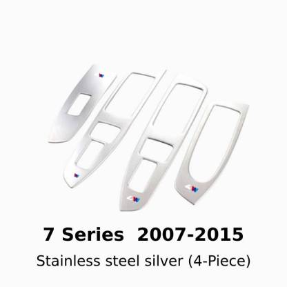 Asign Carbon Fiber & Stainless Steel Window Switch Frame Covers for BMW 1-7 Series, X1-X5 – 4PCS Interior Upgrade