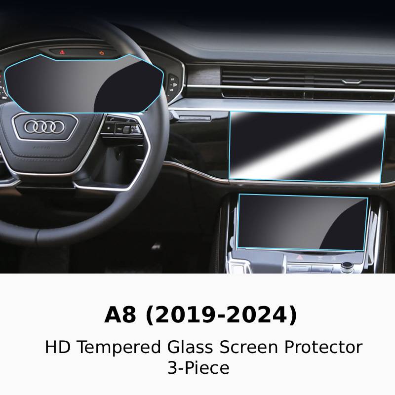 A8 2019-2024 HD Tempered Glass Screen Protector