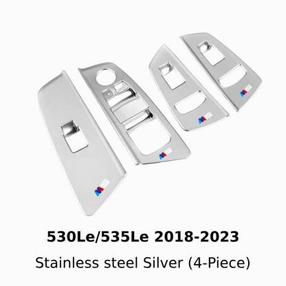 Asign Carbon Fiber & Stainless Steel Window Switch Frame Covers for BMW 1-7 Series, X1-X5 – 4PCS Interior Upgrade