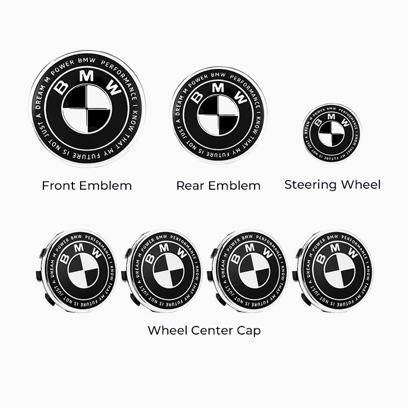 Asign Black & White 50th Anniversary Emblem Set For BMW X Series
