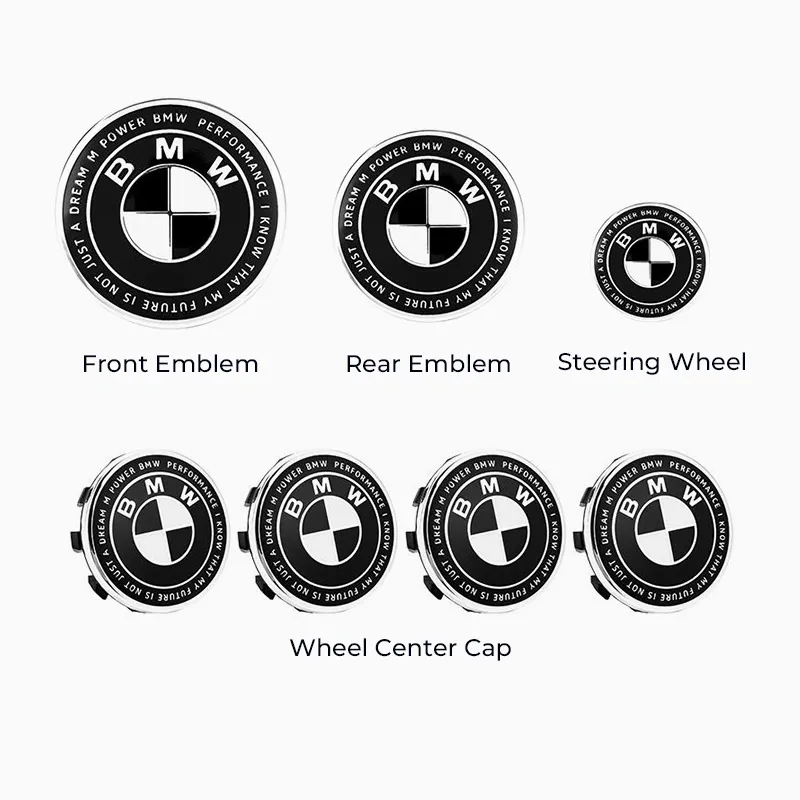 Asign Black & White 50th Anniversary Emblem Set For BMW X Series