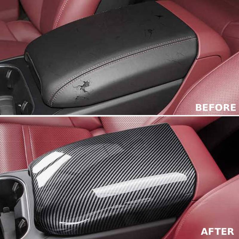 Asign Porsche Cayenne Carbon Fiber Texture Center Console Armrest Cover Trim (2011–2025)
